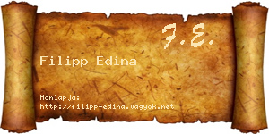Filipp Edina névjegykártya